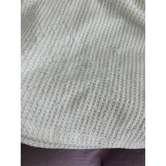 LOGO by Lori Goldstein Metallic Waffle Knit Mock Neck Top Size Medium Lace Cozy - Picture 2 of 8